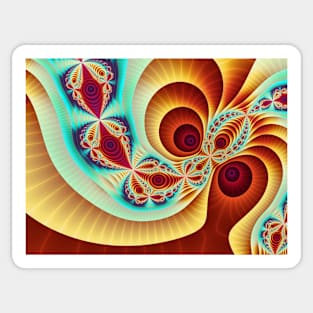 Colourful Fractal Abstract Sticker